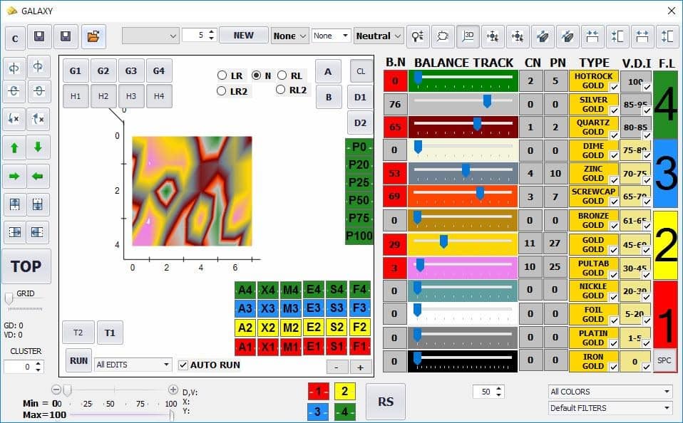 نرم افزار فلزیاب تحلیل اسکن گلکسی کالرپرو