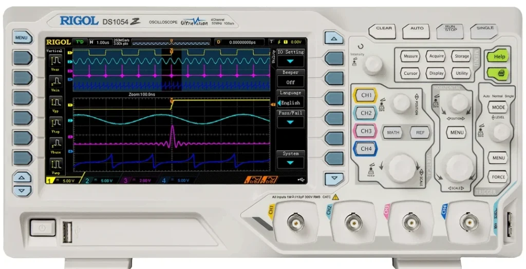 اسیلوسکوپ برای اندازه گیری فرکانس فلزیاب